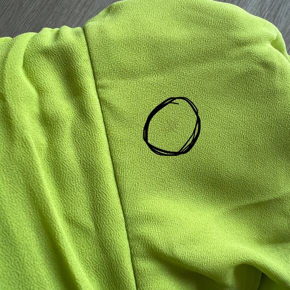 Lulu's Maxi Dress Small Celebration Time Sleeveless Tiered Midi Lime Green FLAW - Picture 16 of 16